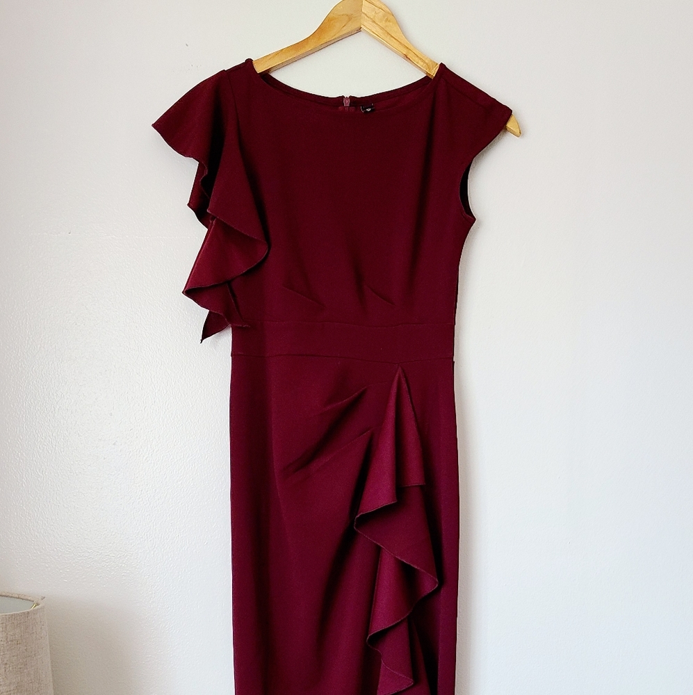 Woosea Burgundy Long Dress Size S !